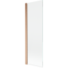 Mexen Mist egyfalas fürdőszobai paraván 60 x 150 cm, átlátszó, csiszolt réz - 8A9-060-001-65-00
