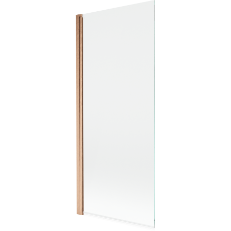 Mexen Mist 1-szárnyas fürdőszobai paraván 80 x 150 cm, átlátszó, kefélt réz - 8A9-080-001-65-00