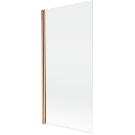 Mexen Mist egyszárnyú fürdőkád paraván 90 x 150 cm, átlátszó, kefe hatású réz - 8A9-090-001-65-00