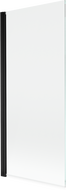 Mexen Mist 1-szárnyú fürdőszobai paraván 80 x 150 cm, átlátszó, fekete - 8A9-080-001-70-00