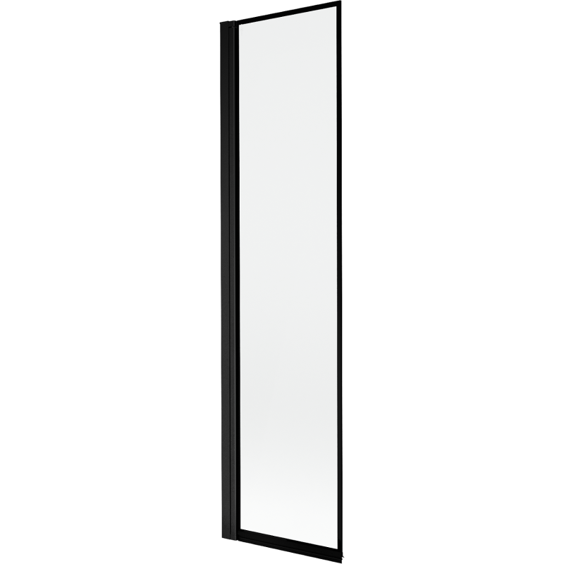 Mexen Mist baloldali kádparaván 1 szárnyas 50 x 150 cm, fekete keret, fekete - 8A9-050-001-70-70-L