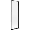 Mexen Mist egyajtós fürdőszobai paraván jobb 60 x 150 cm, fekete keret, fekete - 8A9-060-001-70-70-P