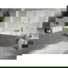 Cadă de baie freestandingă Mexen Oris 150 x 75 cm, alb/gri, preaplin auriu periat - 52871507562-55