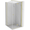 Cabină de duș pliabilă dreapta Mexen Mist-F T 100 x 100 cm, transparent, aurie periată - 8A6T-100-100-55-00-P