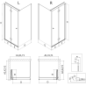 Cabină de duș pliabilă Mexen Mist-F T dreapta 85 x 110 cm, transparent, auriu periat - 8A6T-085-110-55-00-P