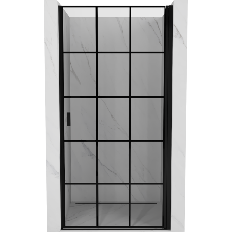 Mexen Mist-B ușă de duș pivotantă dreapta 70 cm, grilaj negru, negru - 8A2-070-000-70-77-P