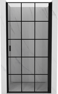 Mexen Mist-B jobb zuhanyajtó 100 cm, fekete rácsos, fekete - 8A2-100-000-70-77-P