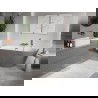 Mexen Oris cadă de 150 x 75 cm independentă, cu perete aproape, alb/gri, preaplin aur roz - 52871507562-60