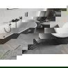 Mexen Oris cadă freestandingă de perete cu riflaje 150 x 75 cm, alb/gri, preaplin negru - 52871507562-70