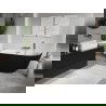 Cada freestanding amplasată lângă perete Mexen Oris 150 x 75 cm, alb/negru, preaplin crom - 52871507575-01
