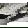 Cadă de sine stătătoare Mexen Oris, montare pe perete, 150 x 75 cm, alb/negru, preaplin auriu - 52871507575-50