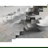 Mexen Oris szabadon álló bordázott kád 170 x 80 cm, fehér, krómozott túlfolyó - 52871708000-01