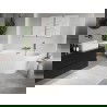 Mexen Oris szabadon álló bordázott kád 170 x 80 cm, fehér, krómozott túlfolyó - 52871708000-01