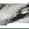 Cadă de baie Mexen Oris freestanding, tip perete, riglată 170 x 80 cm, albă, preaplin alb - 52871708000-20