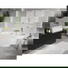 Mexen Oris szabadon álló bordázott fal melletti kád 170 x 80 cm, fehér, túlfolyó arany kefélt - 52871708000-55
