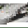 Cadă Mexen Oris freestanding cu montare pe perete 170 x 80 cm, albă, preaplin aur roz - 52871708000-60