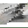 Mexen Oris cadă cu montaj liber lângă perete, cu caneluri 170 x 80 cm, albă, preaplin negru - 52871708000-70