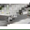 Mexen Oris cadă freestanding pe perete, cu riflaje 170 x 80 cm, alb/gri, preaplin auriu - 52871708062-50