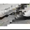 Mexen Oris szabadon álló bordázott kád 170 x 80 cm, fehér/fekete, arany szálcsiszolt túlfolyóval - 52871708075-55