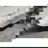 Mexen Oris szabadon álló bordázott kád fali beépítésre 170 x 80 cm, fehér/fekete, túlfolyó kefélt nikkel - 52871708075-97