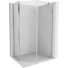 Mexen Mist cabină de duș pentagonală asimetrică pivotantă 90 x 100 cm, transparent, crom - 8A8-090-100-01-00