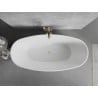 Cada de sine stătătoare Mexen Lira model 170 x 80 cm, alb/negru, preaplin auriu periat - 52831708075-55