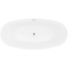 Cada de sine stătătoare Mexen Lira model 170 x 80 cm, alb/negru, preaplin auriu periat - 52831708075-55