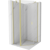 Cabină de duș pentagonală Mexen Mist pivotantă 80 x 80 cm, transparent, auriu periat - 8A8-080-080-55-00