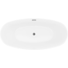 Mexen Lira cadă independentă model 170 x 80 cm, alb/negru, preaplin negru - 52831708075-70