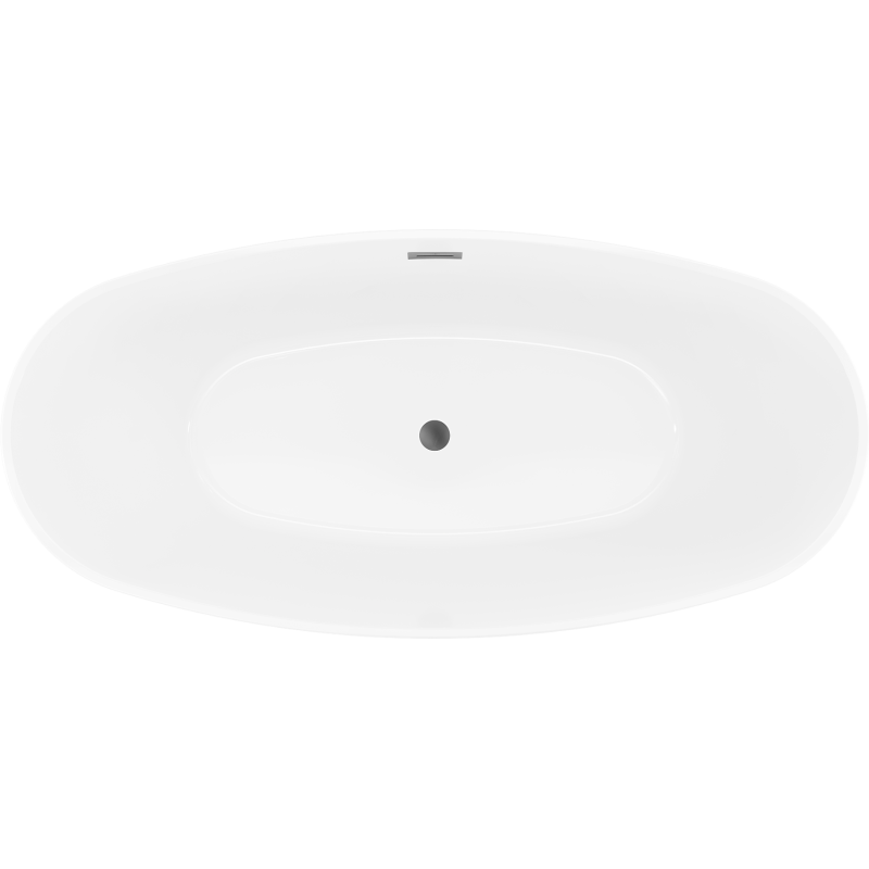 Mexen Lira cadă de baie independentă model 170 x 80 cm, alb/negru, cu preaplin gun metal - 52831708075-95