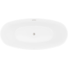 Mexen Lira cadă freestanding model 170 x 80 cm, alb/negru, preaplin nichel periat - 52831708075-97