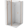 Mexen Mist ötszögletű nyitható zuhanykabin 100 x 100 cm, átlátszó, kefe réz - 8A8-100-100-65-00