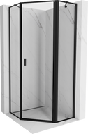 Mexen Mist cabină de duș pentagonală pivotantă dreaptă 100 x 100 cm, ramă neagră, negru - 8A8-100-100-70-70-P