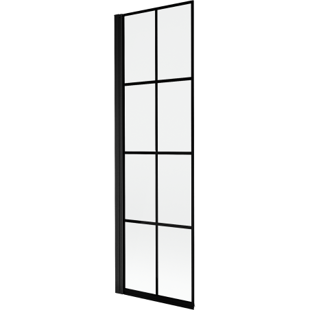 Paravan duș Mexen Mist cu 1 panou, stânga 60 x 150 cm, grilă neagră, negru - 8A9-060-001-70-77-L