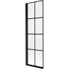 Mexen Mist 1-részes bal oldali fürdőszobai válaszfal 60 x 150 cm, fekete rács, fekete - 8A9-060-001-70-77-L