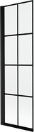 Mexen Mist perete despărțitor pentru cadă cu un panou, stânga, 60 x 150 cm, grilaj negru, negru - 8A9-060-001-70-77-L
