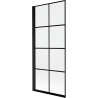 Mexen Mist paravan cadă 1-canat stânga 80 x 150 cm, grilaj negru, negru - 8A9-080-001-70-77-L