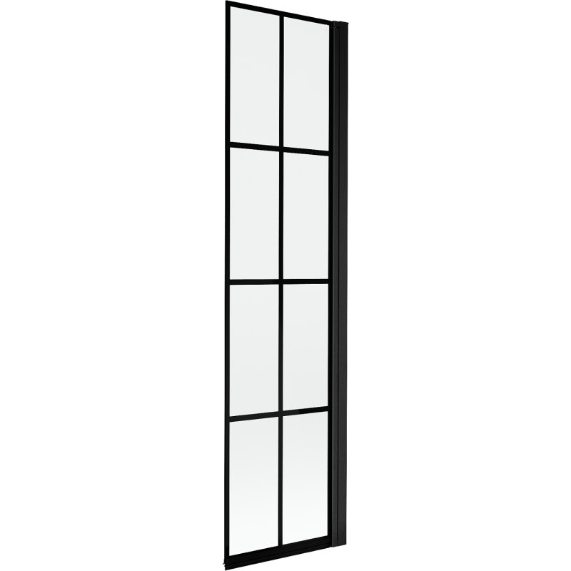 Paravan pentru cadă Mexen Mist cu 1 aripă dreapta 50 x 150 cm, grilaj negru, negru - 8A9-050-001-70-77-P