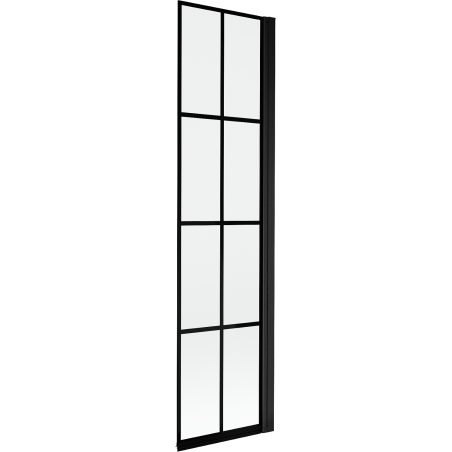 Mexen Mist 1-szárnyas kádparaván jobb oldali 50 x 150 cm, fekete rács, fekete - 8A9-050-001-70-77-P