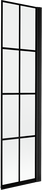 Mexen Mist paravan de baie 1-aripat dreapta 50 x 150 cm, carouri negre, negru - 8A9-050-001-70-77-P