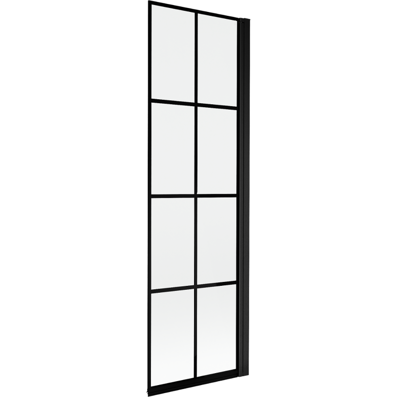 Paravan de duș Mexen Mist 1-canat dreapta 60 x 150 cm, grilaj negru, negru - 8A9-060-001-70-77-P