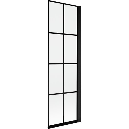 Paravan de duș Mexen Mist 1-canat dreapta 60 x 150 cm, grilaj negru, negru - 8A9-060-001-70-77-P