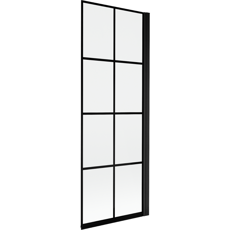 Mexen Mist egyajtós jobb oldali zuhanyfal 70 x 150 cm, fekete rács, fekete - 8A9-070-001-70-77-P
