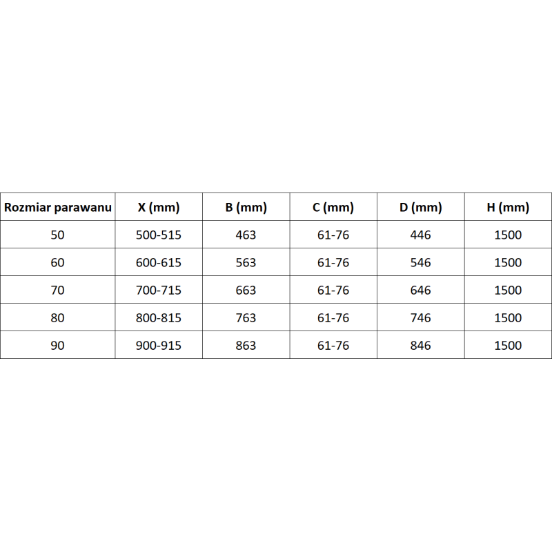 Mexen Mist paravan de duș cu 1 aripă dreapta 90 x 150 cm, grilaj negru, negru - 8A9-090-001-70-77-P