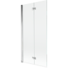 Mexen Mist paravan de cadă 2-pliabil stânga 90 x 150 cm, transparent, crom - 8A9-090-002-01-00-L
