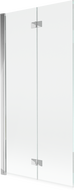 Mexen Mist 2-szárnyú bal oldali fürdőszoba válaszfal 90 x 150 cm, átlátszó, króm - 8A9-090-002-01-00-L