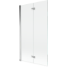 Mexen Mist kádparaván, 2-szárnyú balos, 100 x 150 cm, átlátszó, króm - 8A9-100-002-01-00-L