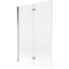 Mexen Mist paravan cadă 2-pliant stânga 120 x 150 cm, transparent, crom - 8A9-120-002-01-00-L