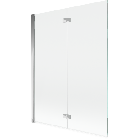 Mexen Mist 2-szárnyú bal oldali kádparaván 130 x 150 cm, átlátszó, króm - 8A9-130-002-01-00-L