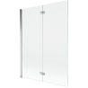 Mexen Mist balosüveg zuhanykabin 2 szárnyú balos 130 x 150 cm, átlátszó, króm - 8A9-130-002-01-00-L
